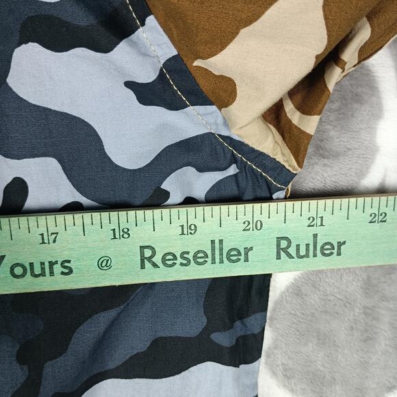 Diesel Shirt Mens Small Camo Patchwork Button Down Long Sleeve Cotton - Picture 6 of 12